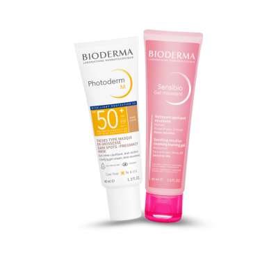 BIODERMA PHOTODERM M TONIRANA KREMA SPF 50+, 40 ML + GRATIS SENSIBIO PJENUŠAVI GEL 45 ML