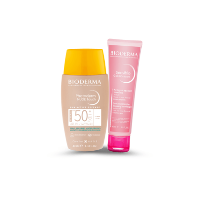 BIODERMA PHOTODERM NUDE TOUCH MINERAL SPF 50+, 40ML + GRATIS SENSIBIO PJENUŠAVI GEL 45ML