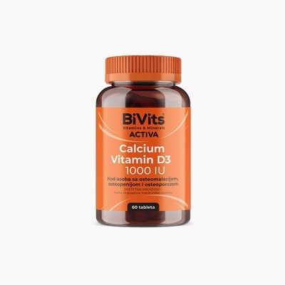 Bivits activa Calcium i Vitamin D3 1000 IU a 60 tableta