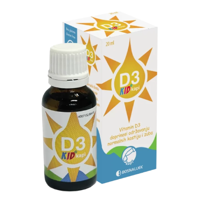 D3 kid oralne kapi 200I.J. 20ml