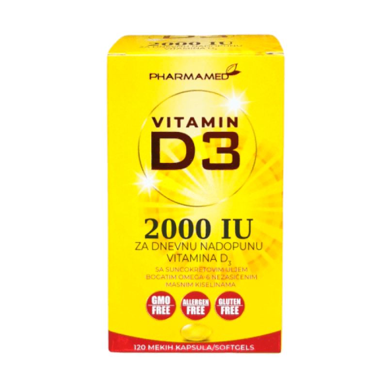 Pharmamed vitamin D3 2000UI cps A120
