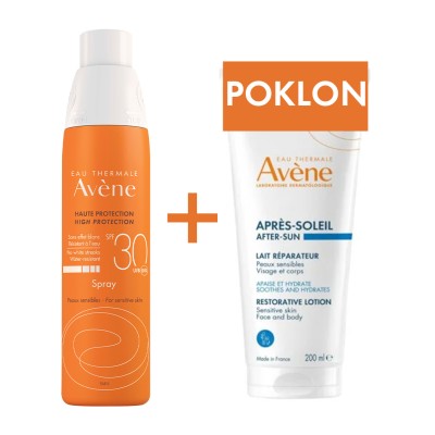 Avene sun promo paket sprej SPF 30 + after sun 200ml