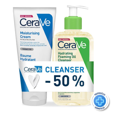 CeraVe hidratantna krema 177ml + CeraVe ulje za čišćenje 236ml