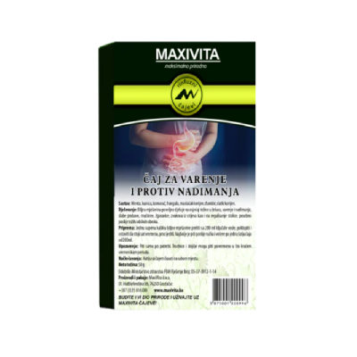 MaxiVita čaj za varenje i protiv nadimanja 50g