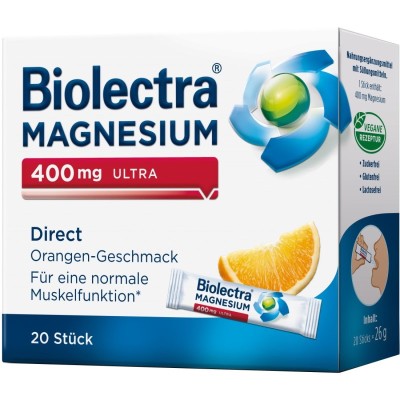 Biolectra Magnezij 400mg ultra okus narandža A20